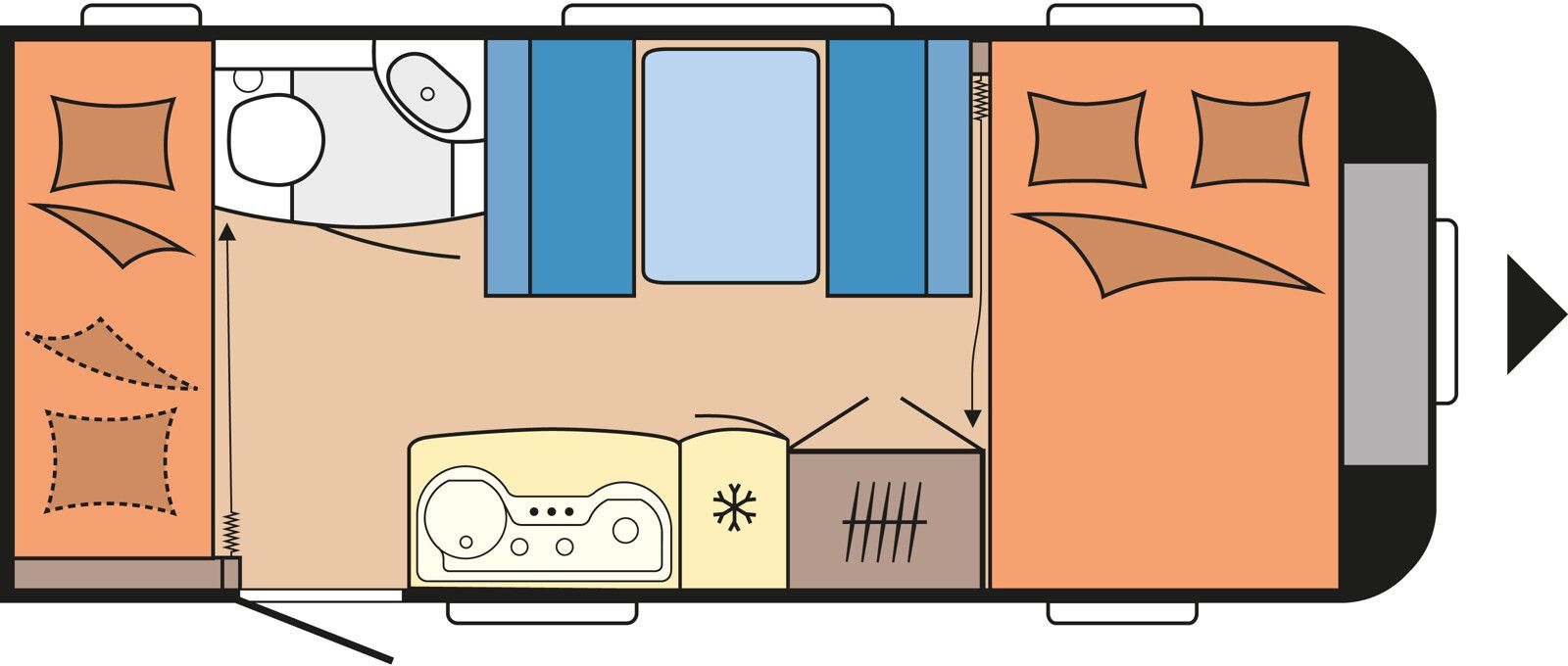 Fahrzeugabbildung Hobby De Luxe Edition 490 KMF Klima,Markise,TV-Halter