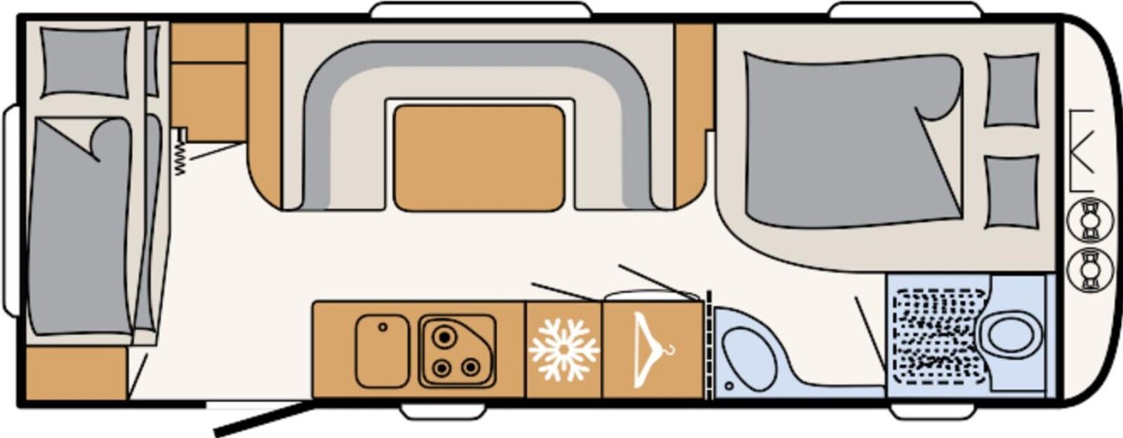 Fahrzeugabbildung Dethleffs Camper 560 FMK Toilette alternativ, Combi 6E